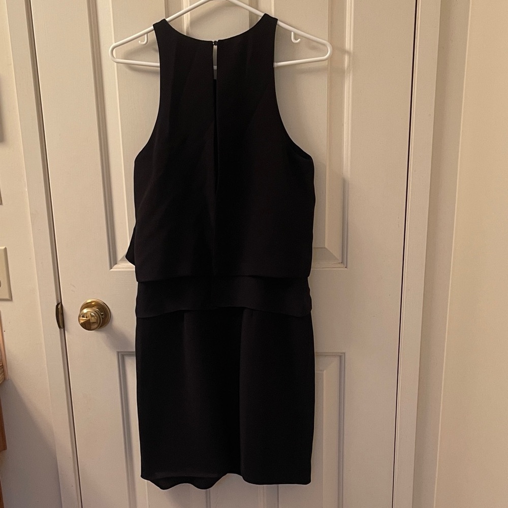 Club Monaco Black Layered Mini Dress Size 4 - Picture 3 of 5